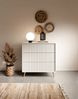 Selsey 'Bello' - Sideboard mit 3 Schubladen, weiß mit goldenen Beinen, 78 x 79 x 38 cm Bild 2