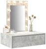 vidaXL Schminktisch mit Schubladen Grau 60 x 40 x 70 cm Holzwerkstoff 865220 Bild 3