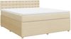 vidaXL Boxspringbett mit Matratze Creme 180x200 cm Stoff 3287554 Bild 2