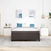 vidaXL Boxspringbett Dunkelbraun 140 x 200 cm Stoff 3398867 Bild 3