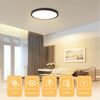 Nettlife LED Deckenleuchte Flach Schwarz 18cm 15W Küchenlampe Rund, LED fest integriert, 3000K Flurlampe für Schlafzimmer Flur Bild 3