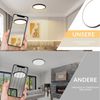 Nettlife LED Deckenleuchte Flach Schwarz 18cm 15W Küchenlampe Rund, LED fest integriert, 3000K Flurlampe für Schlafzimmer Flur Bild 2