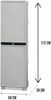 Dmora Liège Outdoor-Garderobe, Outdoor-Möbel, Mehrzweck-Wäschegarderobe, 100 % Made in Italy, Hellgrau, 50 x 39 x 172 cm Bild 3