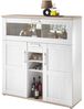 Kommode Barelement Barschrank Spirituosen ROMANCE Sibiu Lärche Weiß/SanRemo Eiche Nb. ca. 128 cm Bild 3