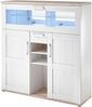 Kommode Barelement Barschrank Spirituosen ROMANCE Sibiu Lärche Weiß/SanRemo Eiche Nb. ca. 128 cm Bild 4