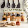 Praknu Vorratsglas Gewürzbehälter 10er Set 120ml mit Etiketten und Stift zum Beschriften, Glas, (Set, 10-tlg), mit 10 Etiketten - 120 ml Groß - Luftdicht - Spülmaschinenfest Bild 3