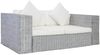 vidaXL 2-tlg. Sofagarnitur mit Auflagen Grau Natur Rattan 278797 Bild 2