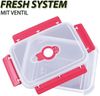 Frischhaltedosen für Lebensmittel mit Trenner ( 2 L ) - 4er Pack "Rot" - Vorratsdose luftdicht, Aufbewahrungsbox Meal Prep Box, Brotdose, BPA Frei Bild 2