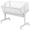 Baby-Delux Stubenbett Babywiege Komplettset, Schaukelwiege Weiß 90x40 cm Komplett Bettset Wiegenset Bild 3