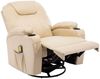 vidaXL Massage-Schaukelsessel Creme Kunstleder 246637 Bild 5