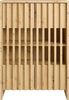 Home affaire Mehrzweckschrank MURET, multifunktionale Kommode, 4 Fächer und 2 Türen, Lamellenfronten (Maße B/T/H: 60/35,4/87 cm) Kommode mit viel Stauraum, Maße B/T/H: 60/35,4/87 cm Bild 2