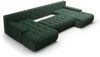 Wohnlandschaft Sofa mit Schlaffunktion VOGAR Stoff Poso Grün Bild 3