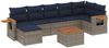 vidaXL 8-tlg. Garten-Sofagarnitur mit Kissen Grau Poly Rattan 3227041 Bild 2