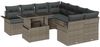 vidaXL Gartensofa-set mit Kissen 9 pcs Grau Poly-Rattan 3348255 Bild 2