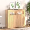 vidaXL Sideboard mit LED-Leuchten Sonoma-Eiche 80x35x75 cm 804331 Bild 5