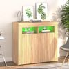 vidaXL Sideboard mit LED-Leuchten Sonoma-Eiche 80x35x75 cm 804331 Bild 4