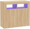 vidaXL Sideboard mit LED-Leuchten Sonoma-Eiche 80x35x75 cm 804331 Bild 2