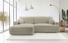 Selsey 'Fuerro' Ecksofa mit Schlaffunktion, Bettkasten, Ottomane links,Strukturstoff wasserabweisend, Hellbraun Bild 2
