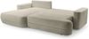 Selsey 'Fuerro' Ecksofa mit Schlaffunktion, Bettkasten, Ottomane links,Strukturstoff wasserabweisend, Hellbraun Bild 3