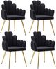 WAHSON OFFICE CHAIRS Esszimmerstuhl 2/4er Set, Samt Polsterstuhl Muschel Sessel Küchenstuhl für Wohnzimmer (4 St) Bild 5