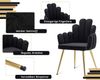 WAHSON OFFICE CHAIRS Esszimmerstuhl 2/4er Set, Samt Polsterstuhl Muschel Sessel Küchenstuhl für Wohnzimmer (4 St) Bild 3