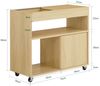 SoBuy FBT152-N Couchtisch, Spanplatte, Melamin, Helle Eiche, 70 x 60 x 30 cm Bild 3