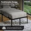 STEELSØN 'Situla' Bett 90x200 cm, Metall, schwarz, Metallbett mit Lattenrost, geeignet ein Einzelbett Bild 5