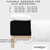 Schlafgut 'PURE BOXSPRING' Spannbettlaken, Jersey-Elasthan, Gummizug: rundum, (1 Stück), Bio-Baumwolle, für Matratzen bis 40 cm Höhe, Off-black, XL 180x200 cm - 200x220 cm Bild 3