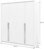 Beautysofa Drehtürenschrank GIANA 4‑türig (im modernen Stil, mit 2 Kleiderstangen & 4 Ablagefächern) Breite: 210 cm Bild 4