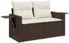 vidaXL 10-tlg. Garten-Sofagarnitur mit Kissen Braun Poly Rattan 3220692 Bild 3
