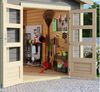 Gartenhaus Theres 7 - 304x304 cm plus Dachausbauelement, 28 mm Holz terragrau, Karibu Bild 3