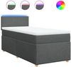 vidaXL Boxspringbett mit Matratze Dunkelgrau 80x200 cm Stoff 3288801 Bild 2