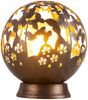 LED Solarleuchte, Kugel-Design, Schmetterling Blumen schwarz Bild 2