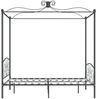 vidaXL Himmelbett-Gestell Grau Metall 120x200 cm [284482] Bild 4