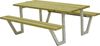Plus Picknicktisch Wega Stahl-Holz 177 x 161 x 73 cm natur Bild 2