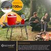 KESSER® Campingtisch faltbar Klapptisch mit Aluminiumrahmen Aufrollbare Tischplatte Falttisch klappbar höhenverstellbar inkl. Tragetasche mit Trageband & Netztasche Anthrazit (120 x 70cm) Bild 5
