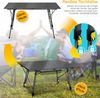 KESSER® Campingtisch faltbar Klapptisch mit Aluminiumrahmen Aufrollbare Tischplatte Falttisch klappbar höhenverstellbar inkl. Tragetasche mit Trageband & Netztasche Anthrazit (120 x 70cm) Bild 3