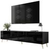 ALLHOUSE24 TV-Schrank LOGANTE 200 cm Breite Unterschrank TV Lowboard Metall Füße (2 x Schränke 100 cm breit) 200 cm Breite Bild 4