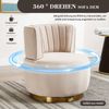 LVHOM Drehsessel 360° Moderner großer Drehstuhl, Dekostuhl - Samt/Teddystoff, Polstersessel, geeignet für Wohnzimmer, Schlafzimmer, Wartezimmer, Büro Bild 4