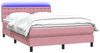 vidaXL Boxspringbett mit Matratze & LED Rosa 140x210 cm Samt 3317270 Bild 3