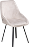 Esszimmerstuhl 2er Set drehbar TERLTON Samtstoff Hellbeige Bild 4