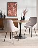 Esszimmerstuhl 2er Set drehbar TERLTON Samtstoff Hellbeige Bild 3