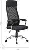 Dmora Stuhl mit Rädern Umeno, Präsidentensessel mit Armlehnen, Ergonomischer Bürostuhl, 65x65h126/136 cm, Schwarz Bild 3