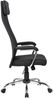 Dmora Stuhl mit Rädern Umeno, Präsidentensessel mit Armlehnen, Ergonomischer Bürostuhl, 65x65h126/136 cm, Schwarz Bild 5