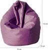Dmora Pouf Azelia, Mehrzwecksessel, Sitzsack, Hockerhocker, Made in Italy, 70x70 h110 cm, Lila Bild 3