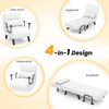4 in 1 Schlafsessel mit Bettfunktion Klappbares Schlafsofa Abnehmbarem Kissen Klappsessel Weiß Bild 5