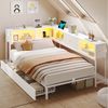MSMASK Daybett Schlafsofa mit LED-Beleuchtung und Steckdose, Kinderbett, Jugendbett (1 tlg), Bett mit Metallrost, 90 x 200 cm Bild 2