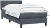 vidaXL Boxspringbett mit Matratze Dunkelgrau 80x220 cm Samt 3318220 Bild 3