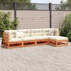 vidaXL 5-tlg. Garten-Sofagarnitur mit Kissen Wachsbraun Kiefernholz 3299390 Bild 3