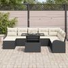 vidaXL Garten-Sofa-Set mit Kissen 9 pcs Schwarz und Creme 3348693 Bild 3